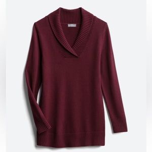 Never worn Market & Spruce Maroon Vaolla Shawl Collar Cotton Pullover Size L